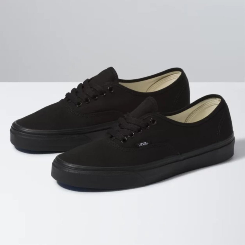Vans Women's Authentic in Black/Black - Picture 8 of 9